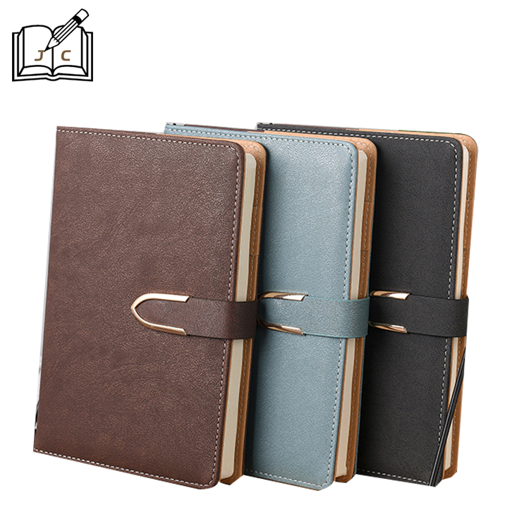Venta directa de fábrica creativo b5 business notebook papelería personalizada a5 con hebilla pu notepad diario personalizado logotipo