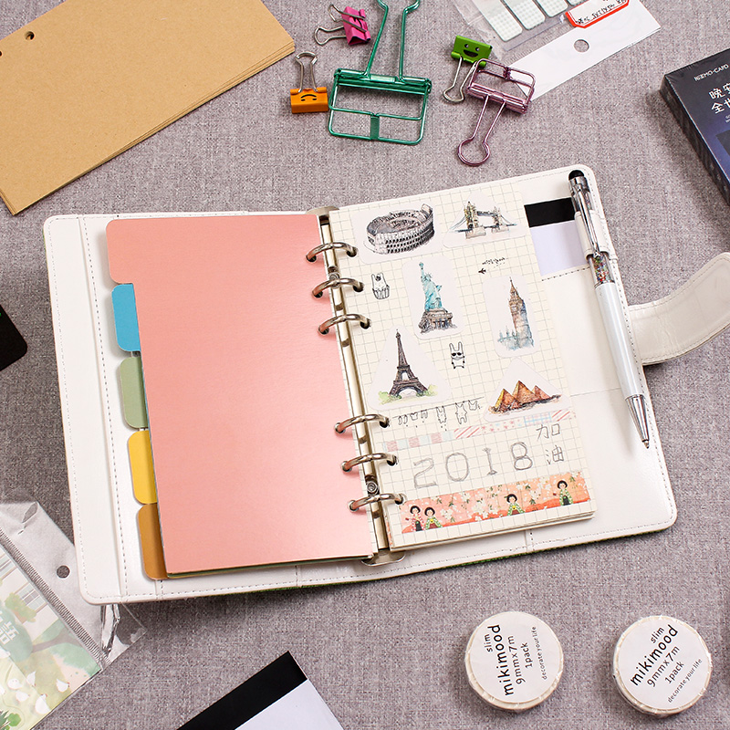 Factory direct sales of creative and fresh A6 diary books with imitation woven leather surface. Wholesale of diary books and notebooks in stock Specification image