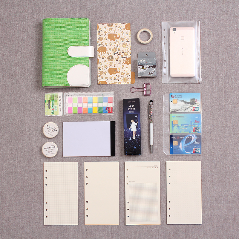 Factory direct sales of creative and fresh A6 diary books with imitation woven leather surface. Wholesale of diary books and notebooks in stock Item Picture