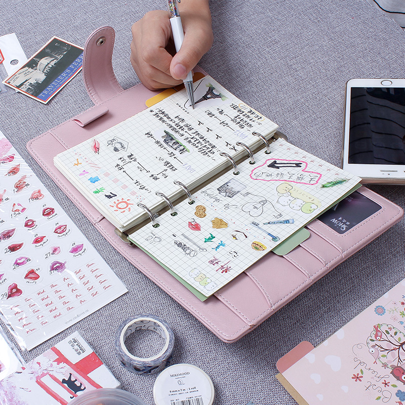 Factory direct sales of loose-leaf planner, Japanese-style fresh and light portable diary, a6 travel planner customized Application Scenario