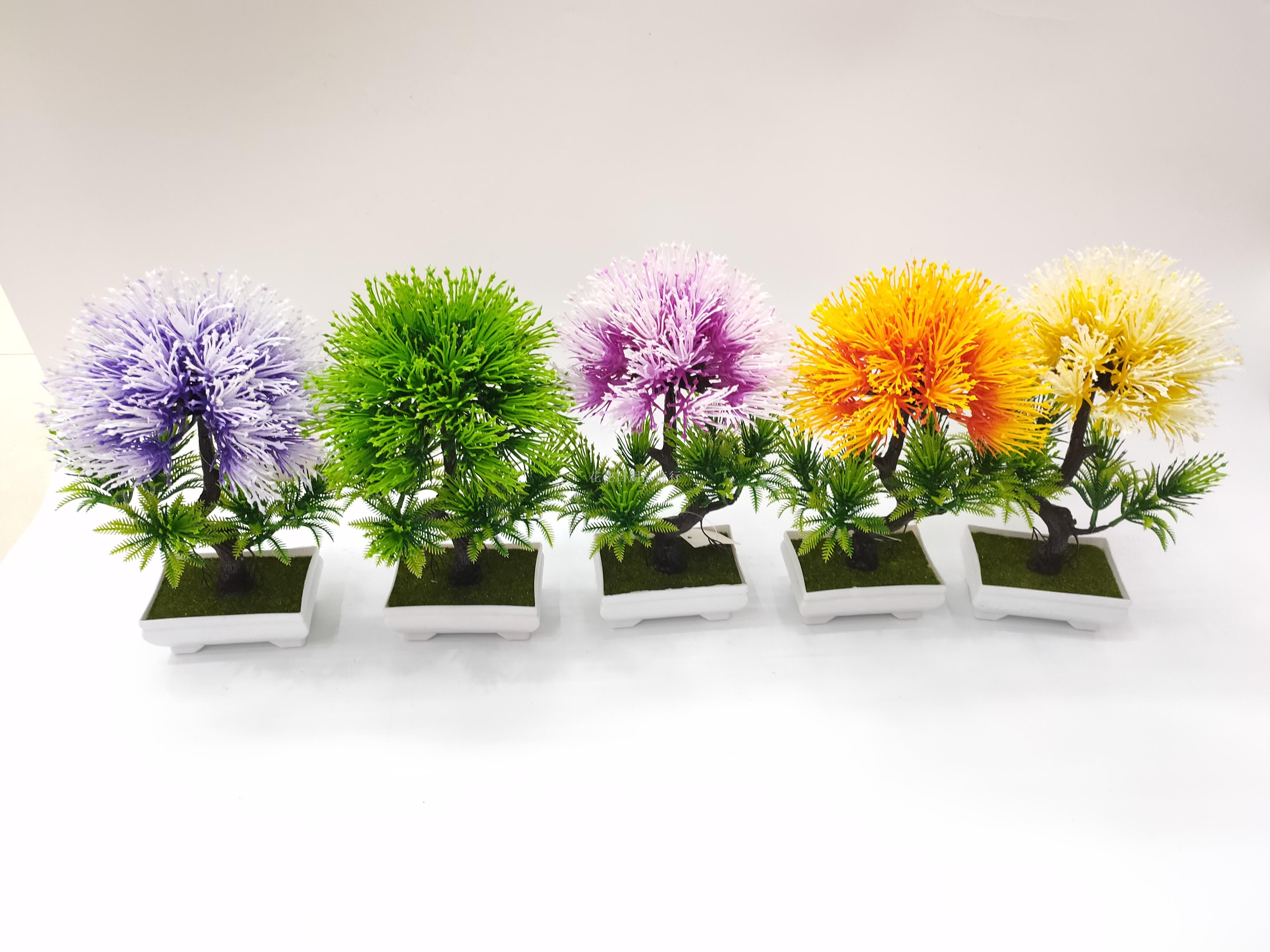 New simulation flower bonsai color green value office home decorations decorations fake flowers