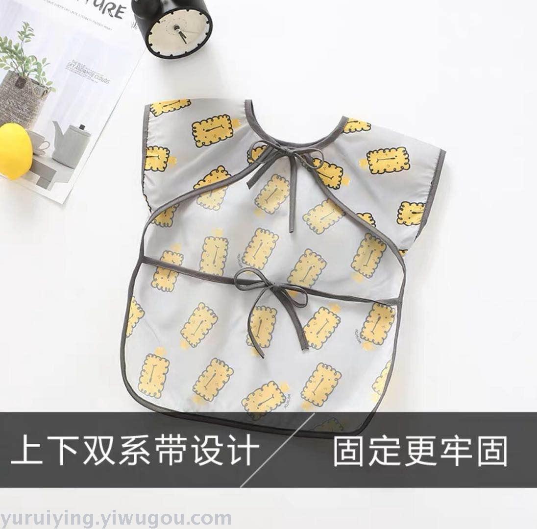 Baby feeding cover, waterproof and dirt-proof, summer thin sleeveless baby bib, feeding pocket, saliva pocket, drawing coat Application Scenario