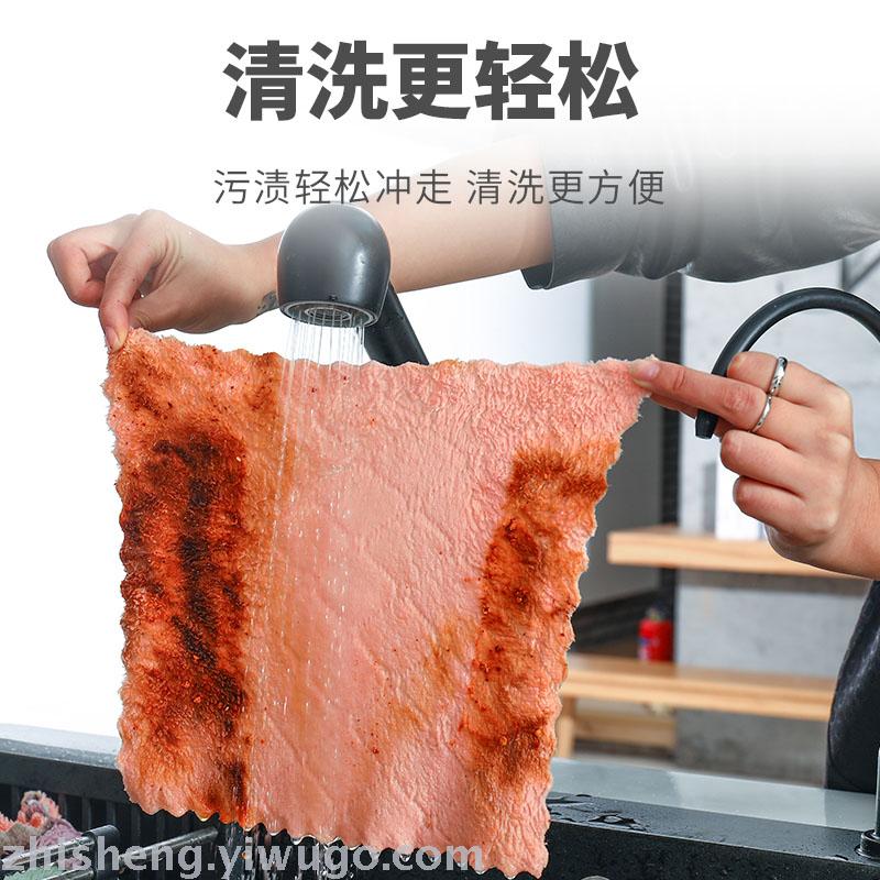 Non-stick oil cleaning cloths, kitchen absorbent cleaning cloths for wiping tables and dishes, non-shedding dishwashing cloths, hand towels, scouring pads, cleaning cloths Specification image