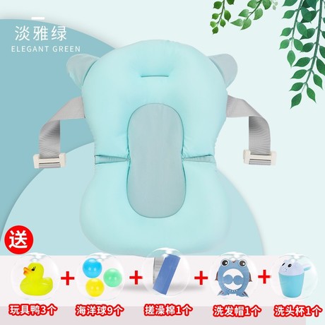 Suspended bath bed, baby back support, bath net, universal net bag, baby bathtub, net support, cushion, sponge lying pad, bath pad Specification image