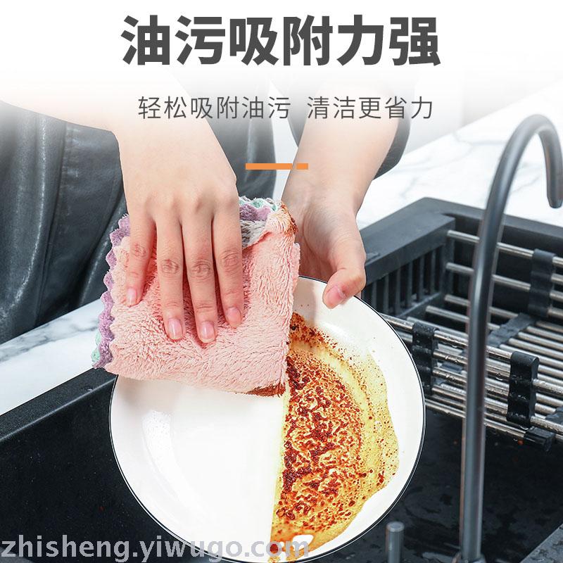 Non-stick oil cleaning cloths, kitchen absorbent cleaning cloths for wiping tables and dishes, non-shedding dishwashing cloths, hand towels, scouring pads, cleaning cloths details Picture