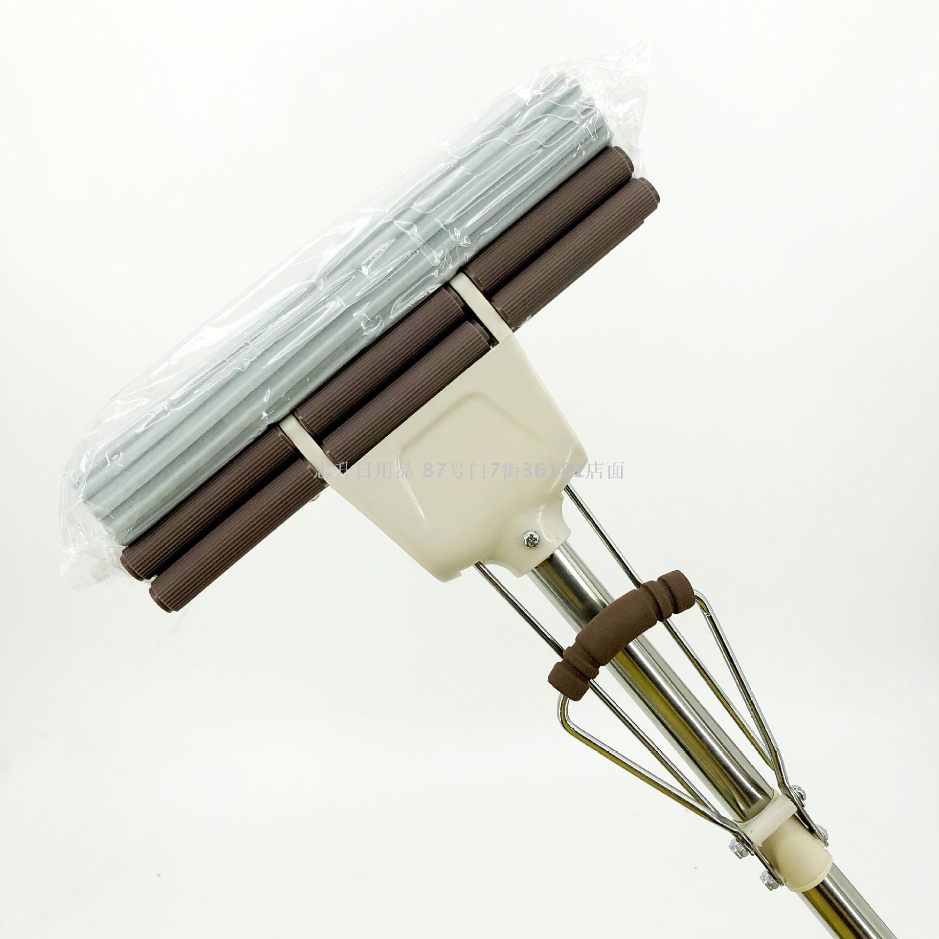 Factory direct sales of mixed batch rubber cotton mops, metal stainless steel rod absorbent mops, sponge mops, wring mops, 27cm Specification image