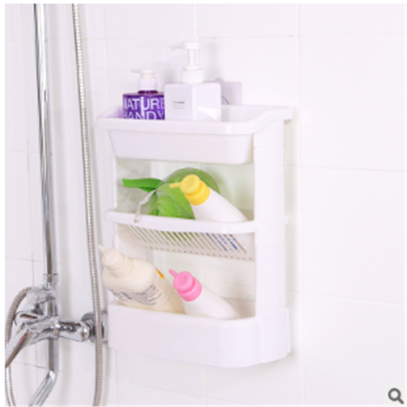 A multi-layered wall-mounted storage rack for daily use in the home, bathroom and kitchen Specification image