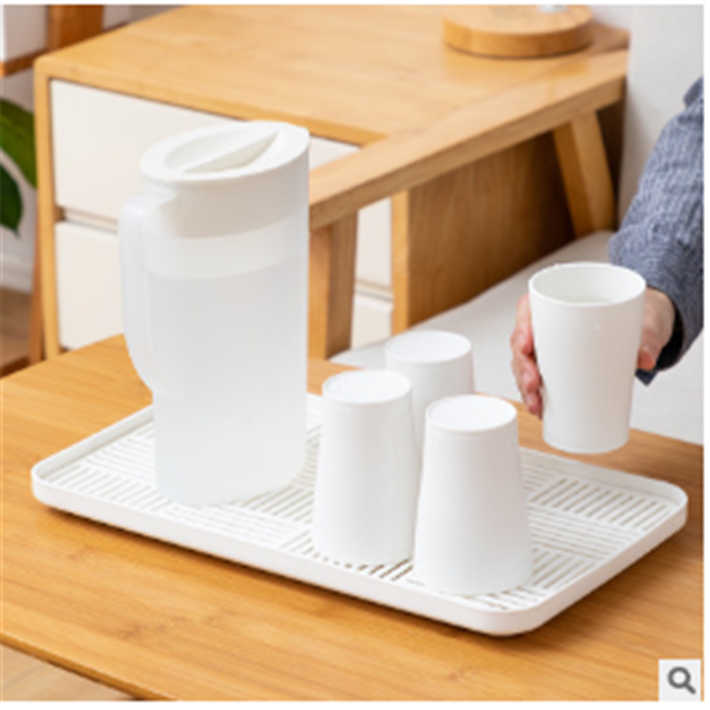 Japanese-style plastic covered cold water bottle, summer juice cup, Nordic large-capacity household water cup, cold water bottle details Picture