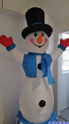 2.1m inflatable rotating snowman Christmas scene decorations thumbnail