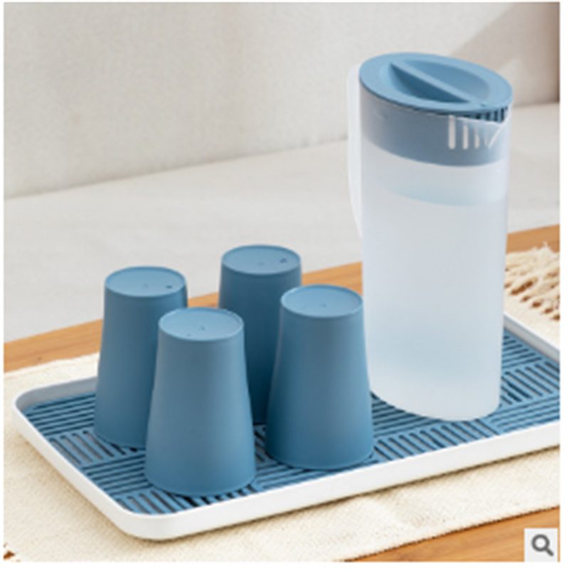 Japanese-style plastic covered cold water bottle, summer juice cup, Nordic large-capacity household water cup, cold water bottle Specification image