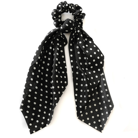 Wholesale of Three-state cross-border European and American new dot Ribbon large Intestine circle women's hair bun, versatile and detachable fabric circle head accessories Item Picture