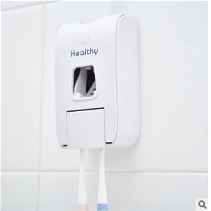Toothpaste and toothbrush rack, fully automatic toothpaste dispenser, wall-mounted household pressing wonder