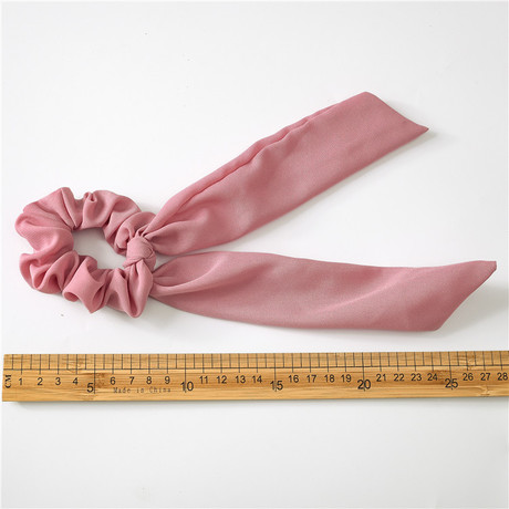 Cross-border new Japanese and Korean version knotted large intestine circle hair band solid color chiffon elastic head circle hair accessory manufacturer Item Picture