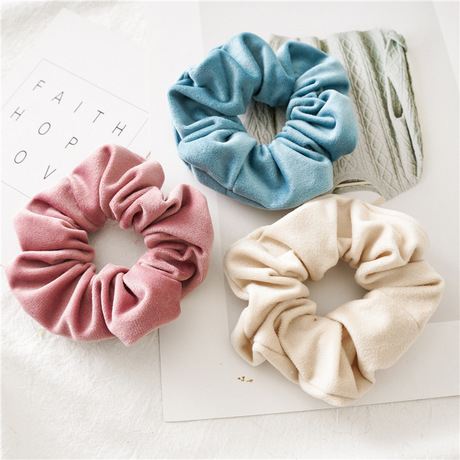Autumn and winter velvet large intestine circle three-state accessories Cross-border new hair circle women's ponytail tie release circle Headwear manufacturer approval details Picture