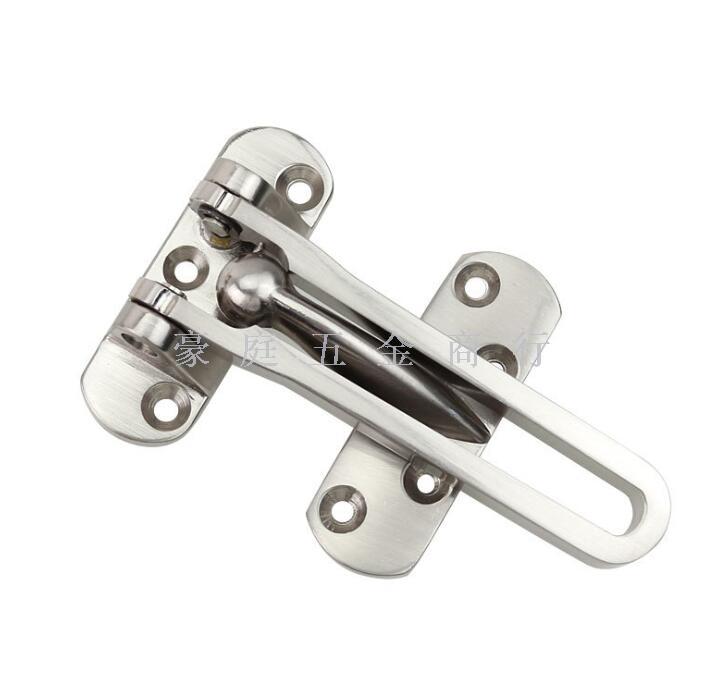 Security Anti-theft buckle Drawn gold zinc alloy door buckle Door chain backlock buckle Insurance hotel thumbnail