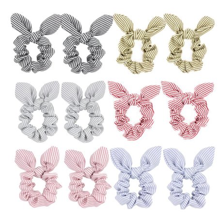 Wholesale of new cross-border Japanese and Korean high-elasticity hemp strips, large intestine rings, hair rings, steel wire knots, rabbit ear head rings from the manufacturer details Picture