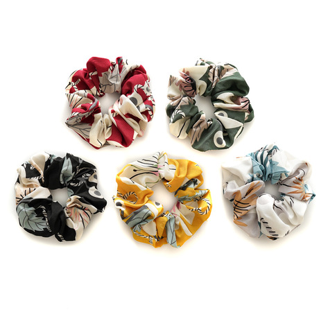 In the spring of 2020, new floral large intestine circle fabric circle, European and American women's hair bun, elastic and versatile hair accessories, cross-border hair circle Item Picture