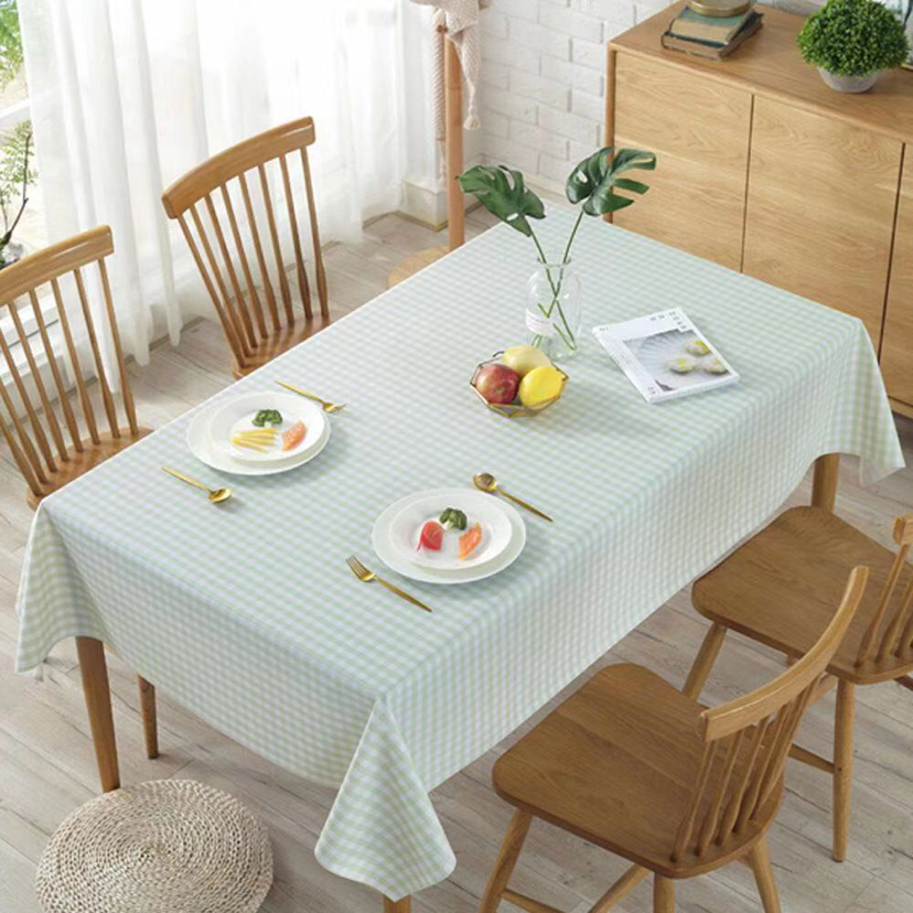 New 20-meter/roll checkered household waterproof tablecloth fabric, a fresh and clean waterproof checkered tablecloth Application Scenario