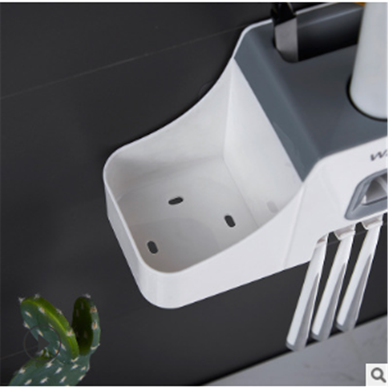 Toothpaste and toothbrush rack, fully automatic toothpaste dispenser, wall suction type household pressing magic tool set Item Picture