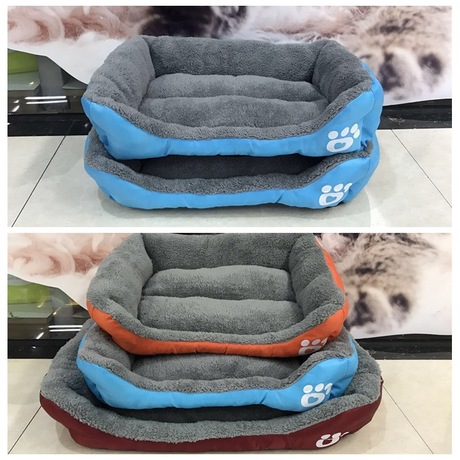 The 2018 new style of Chuang Dog House candy-colored footprint Square bestseller Pet House lamb fleece pet house Application Scenario