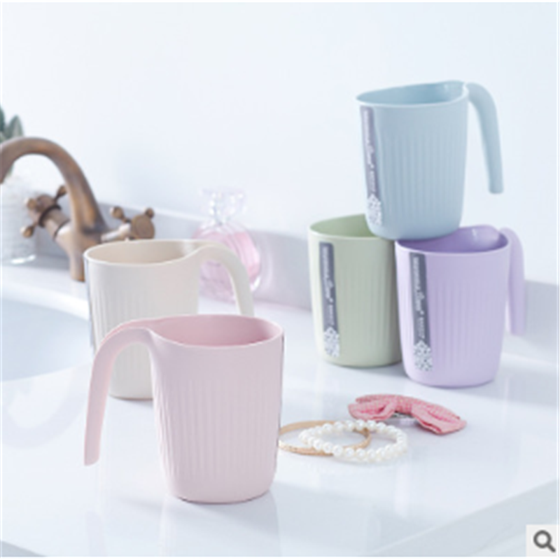 Mouthwash cup, creative plastic brushing cup, solid color cup