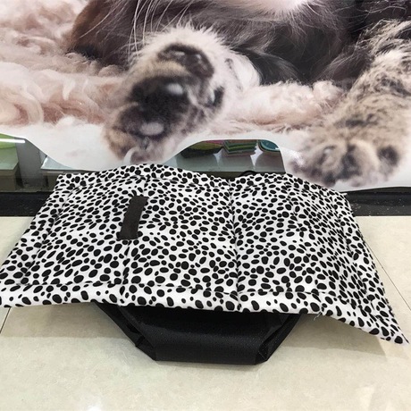 Practical, detachable and washable pet house with zipper, double-roof pet villa, terraced house with bed pad, dog bed, dog house Specification image