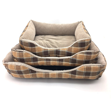 Direct sales of comfortable Samoyed Husky dog bed MATS, new pet teak bed mat three-piece set wholesale details Picture