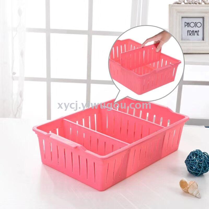 Compartmentalized plastic storage basket details Picture