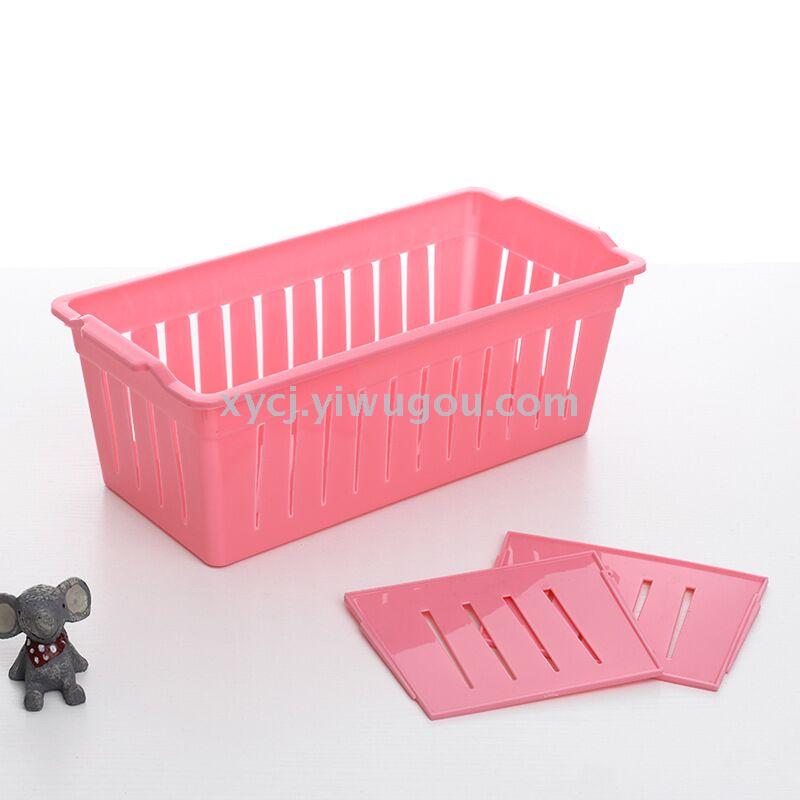 Compartmentalized plastic storage basket Specification image