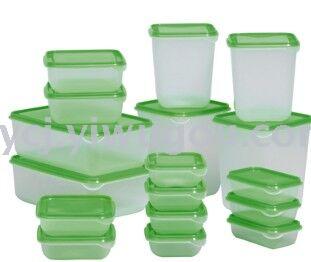 A 17-piece set of plastic food storage containers Application Scenario
