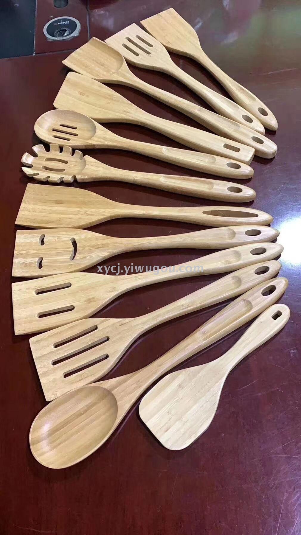 Bambú madera pala tenedor cuchara
