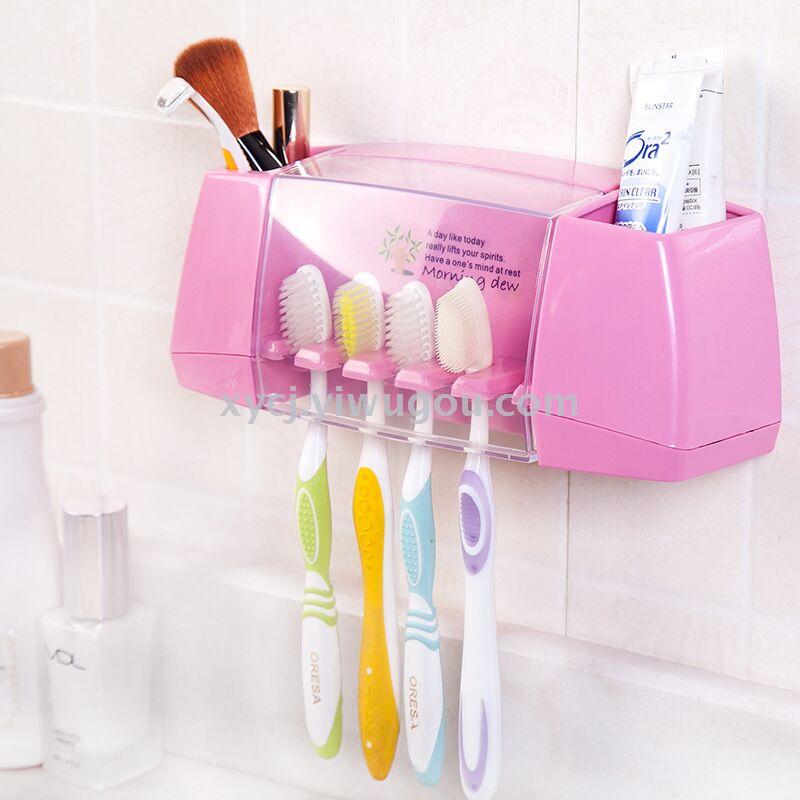 Multi-functional toothbrush holder
