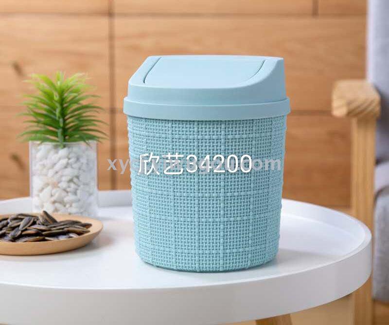 Creative mini covered desktop trash can Specification image