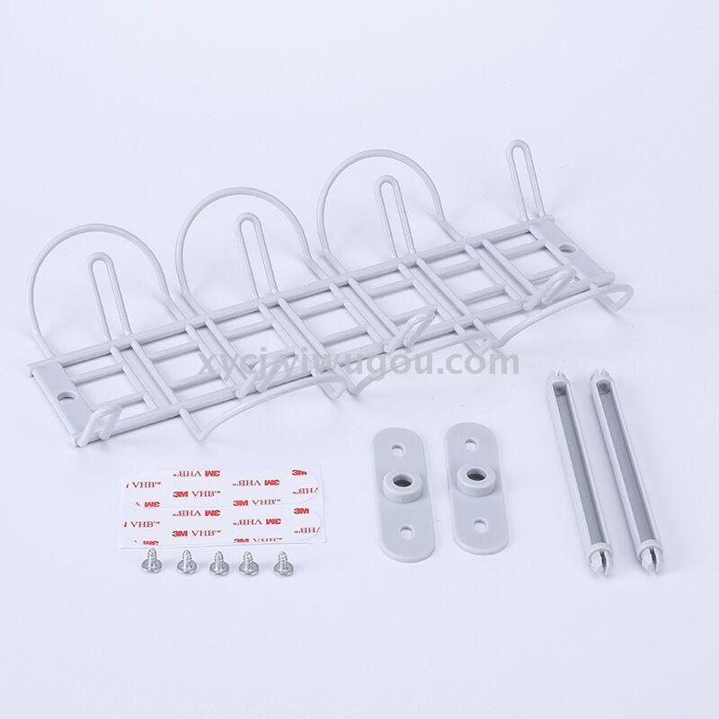 Multi-functional under-table circuit storage rack, power strip storage box, kitchen storage rack, and adhesive cable organizer Specification image