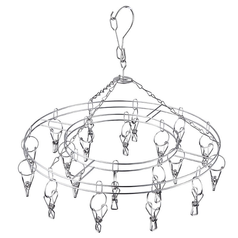 加粗不锈钢16夹子衣架晾衣架凉衣夹子儿童多功能防风袜夹子袜架