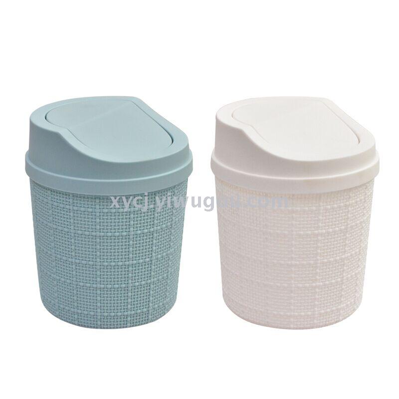 Creative mini covered desktop trash can Item Picture