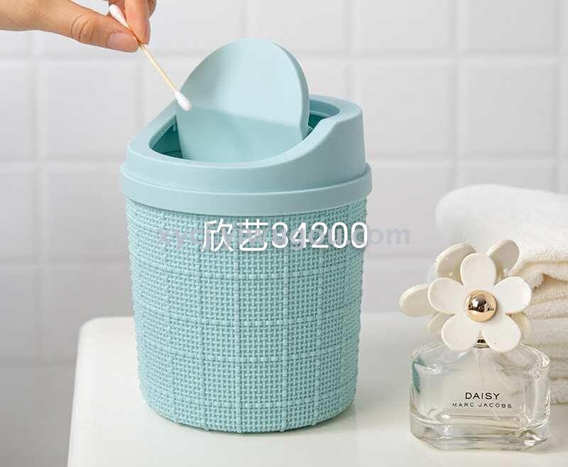 Creative mini covered desktop trash can