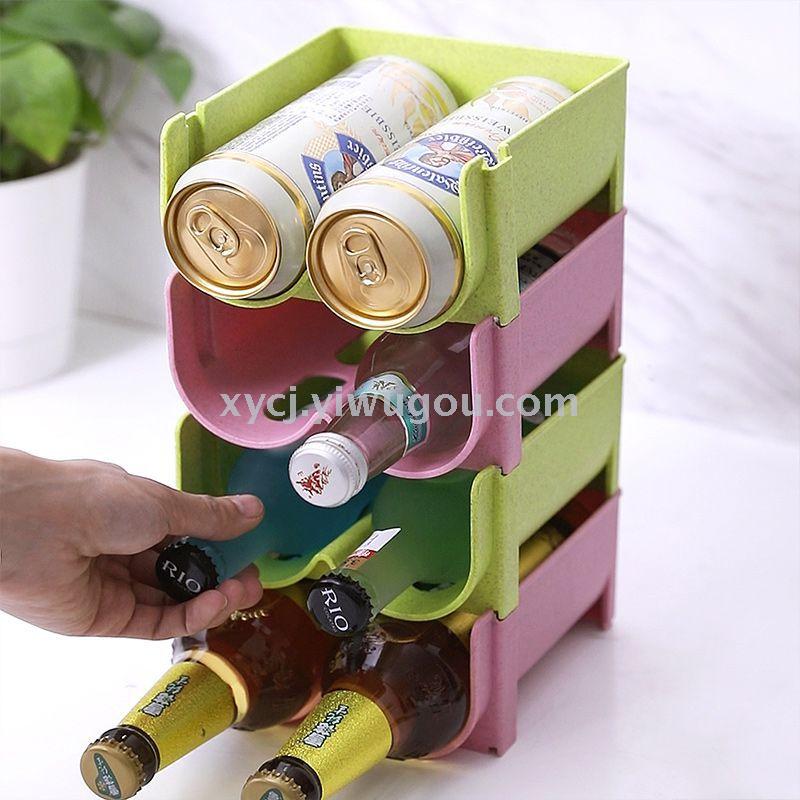 Stackable refrigerator, beer storage rack, drawer, can and beverage rack details Picture