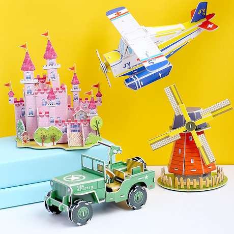 Cute 3D 3D puzzle custom puzzle toys cartoon early education hot selling toys gifts manufacturers wholesale
