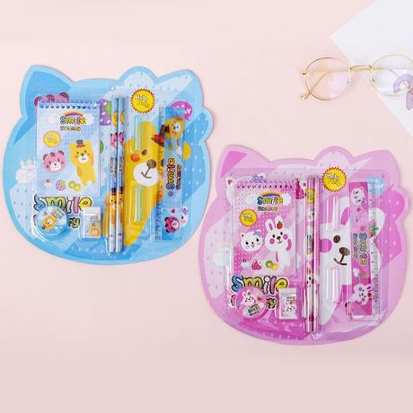 Factory direct sales wholesale custom learning stationery combination set children cute cartoon 8 sets of primary school gifts thumbnail