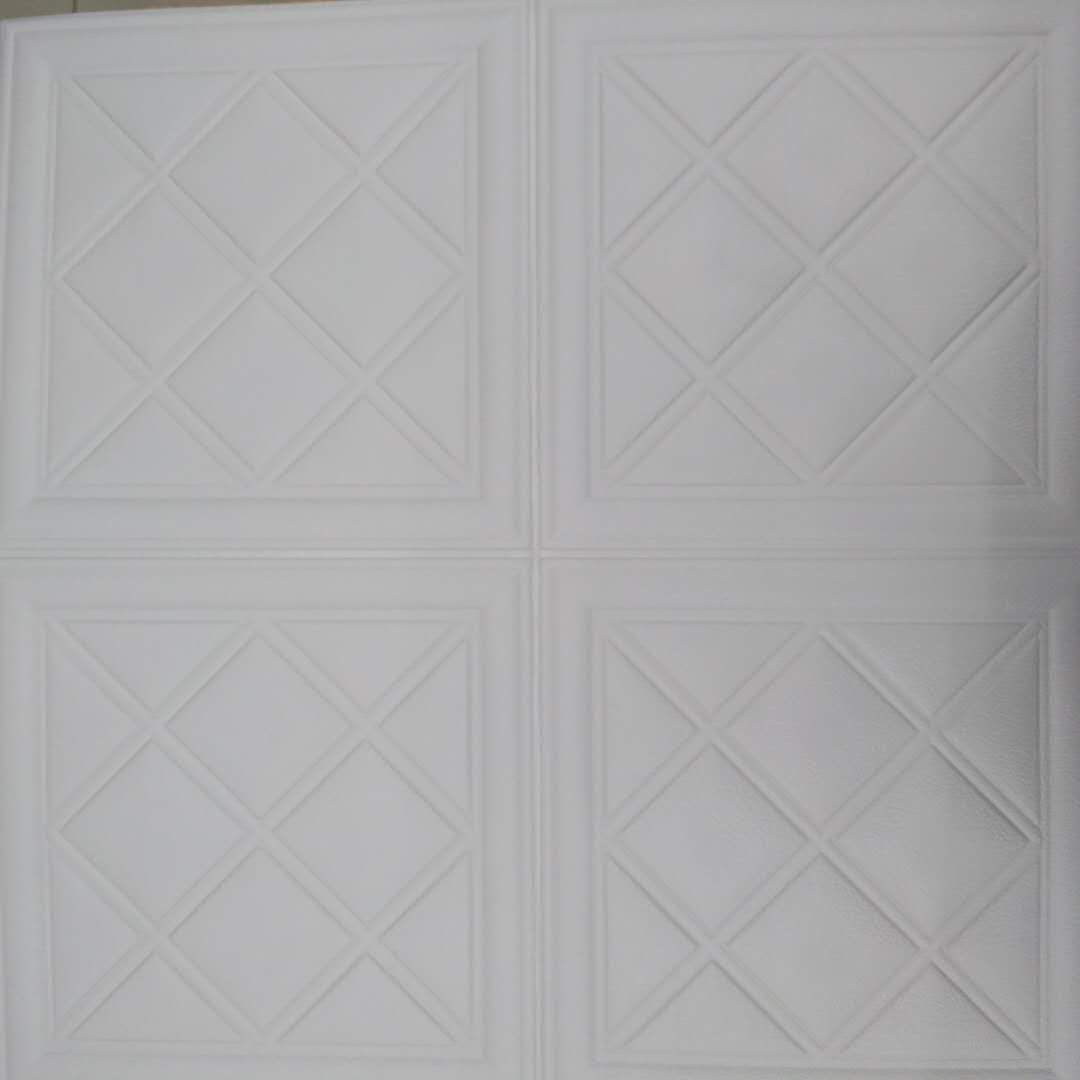 70*70cm 3D立体瑞雅风格软包 防撞防水自粘泡沫墙贴产品图