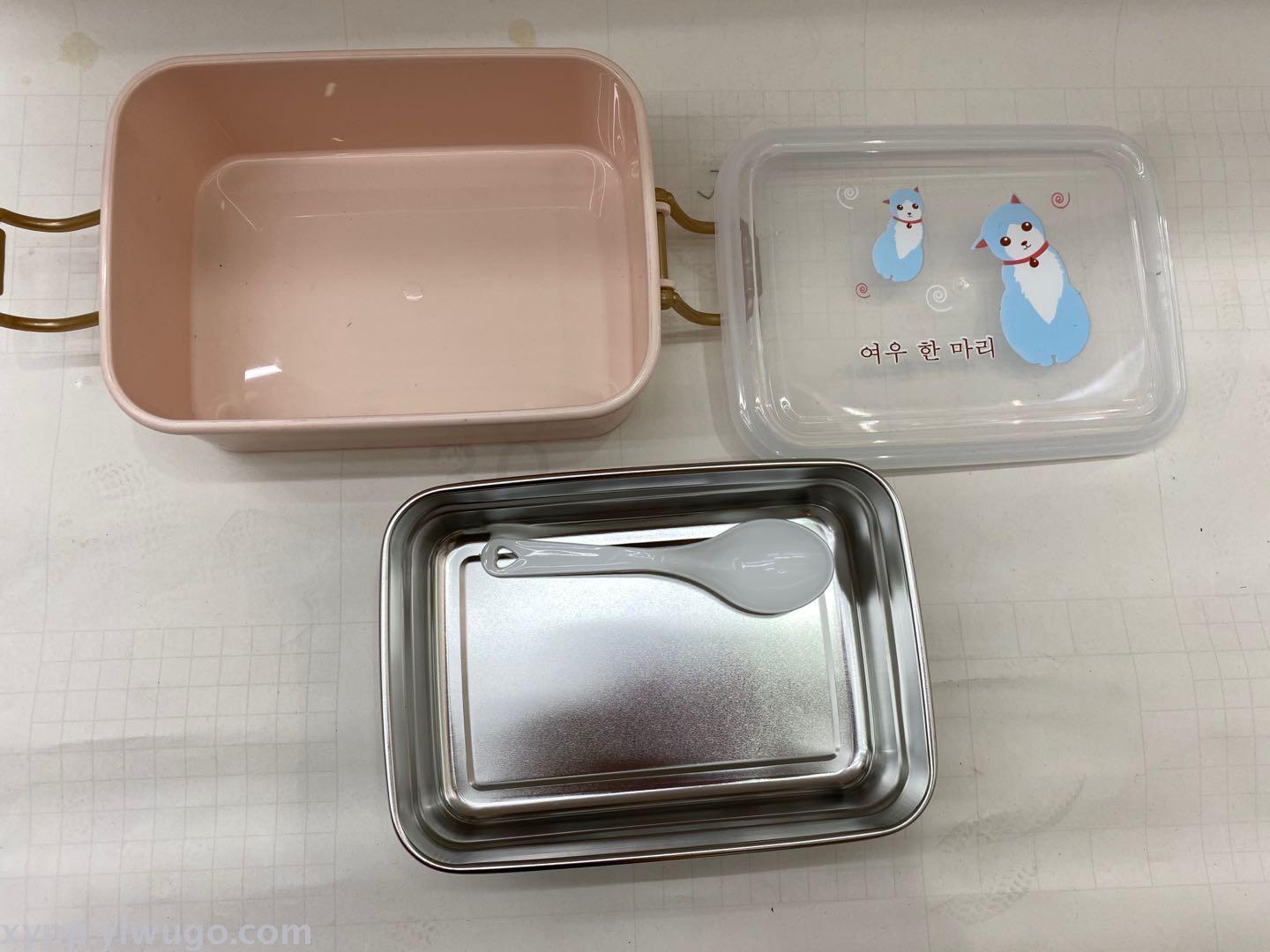 Cartoon design stainless steel lunch box Cartoon student lunch box