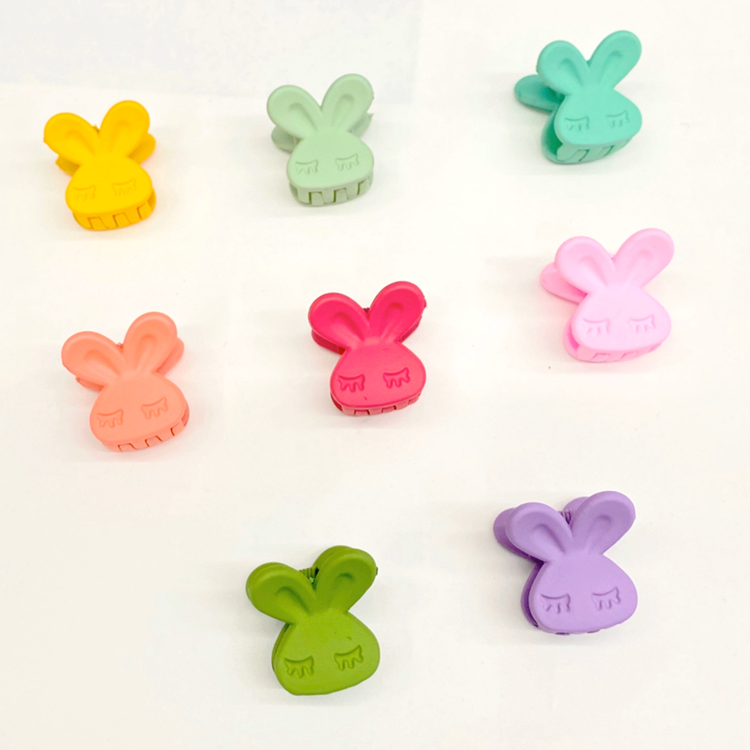 New bagged children's hair clip mini frosted rabbit clip Cute baby fringe clip clip girl's hair clip thumbnail