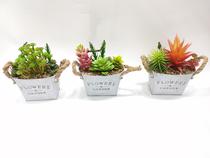 New square tin bucket meaty simulated plant accessories office restaurant accessories flower