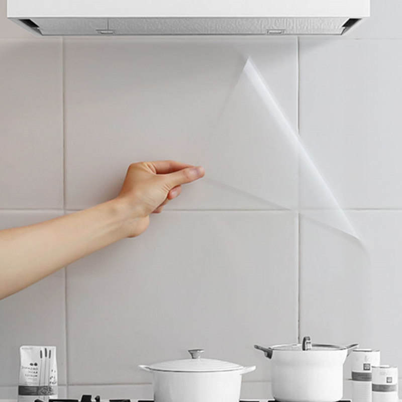 家用厨房防油烟贴耐高温灶台防水防油自粘油烟机橱柜贴纸