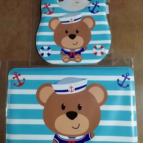 婴幼儿餐垫和围兜套装餐具垫