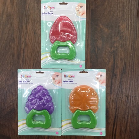 Fruit shaped watered-down teether for infants and toddlers