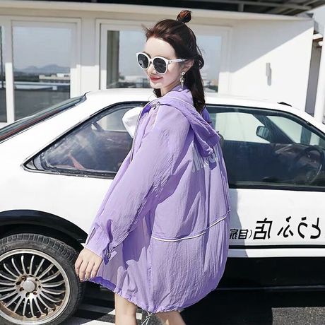 The new summer 2020 sun-protective clothing for women is loose, slimming, fashionable, Korean-style, lightweight and breathable. The mid-length coat is trendy Application Scenario