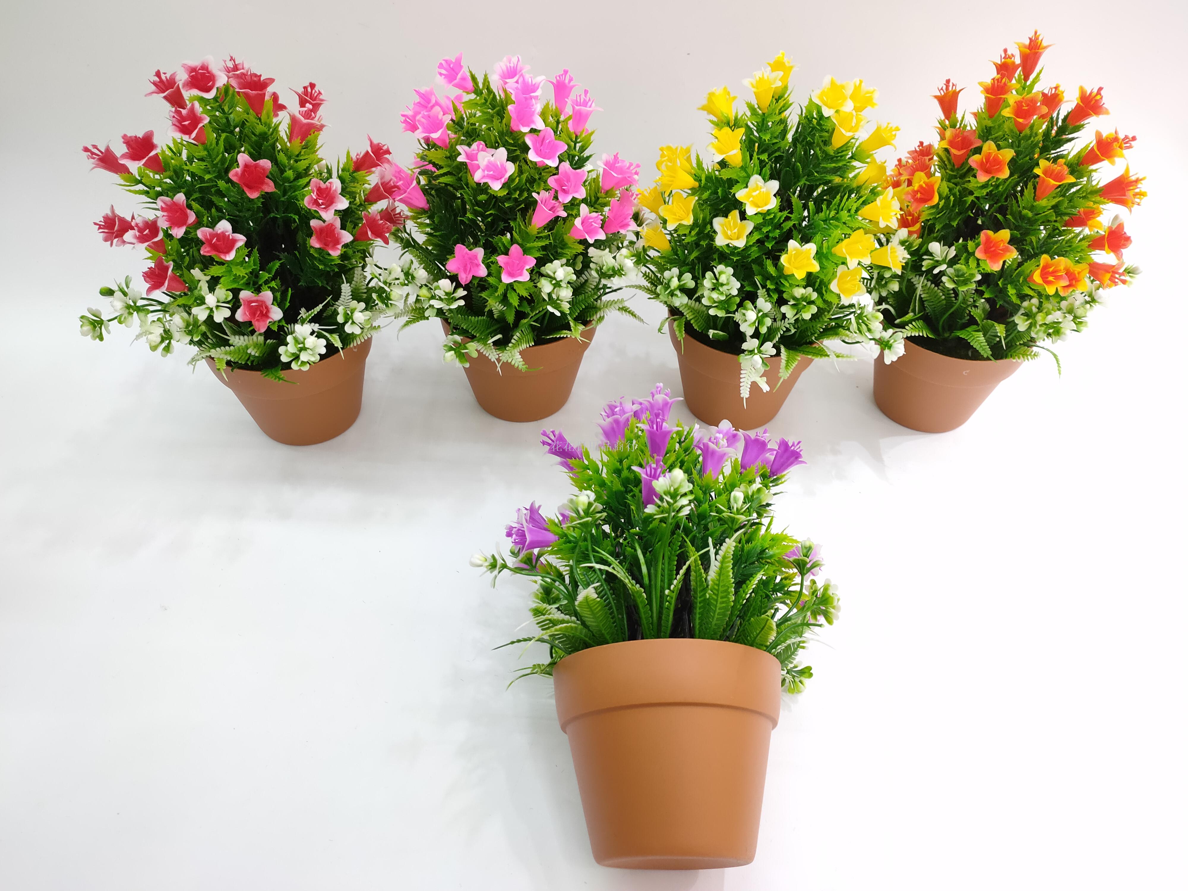New coffee basin small morning glory fake bonsai office plastic flower decoration