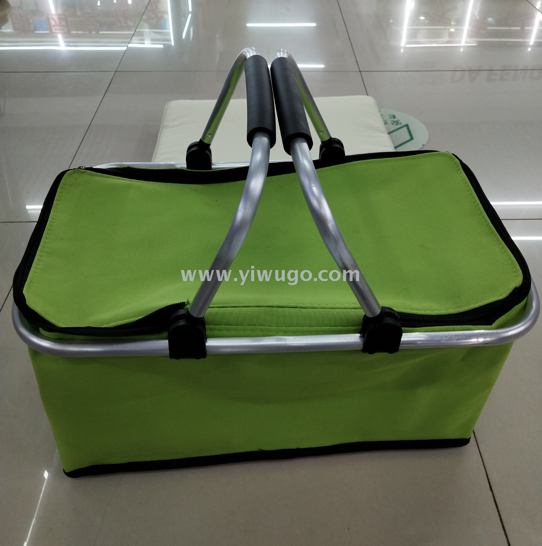 单色保温篮休闲购物篮子收纳篮保鲜篮野餐篮现货批发